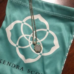 Kendra Scott long necklace with drusy pendant